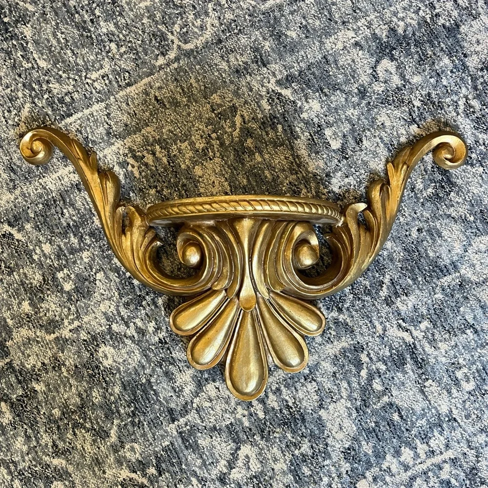 Vintage Gold Wall Shelf